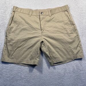 Fabletics Mens Khaki 7.5" Shorts Size38 Casual Golf Walking Everyday Performance